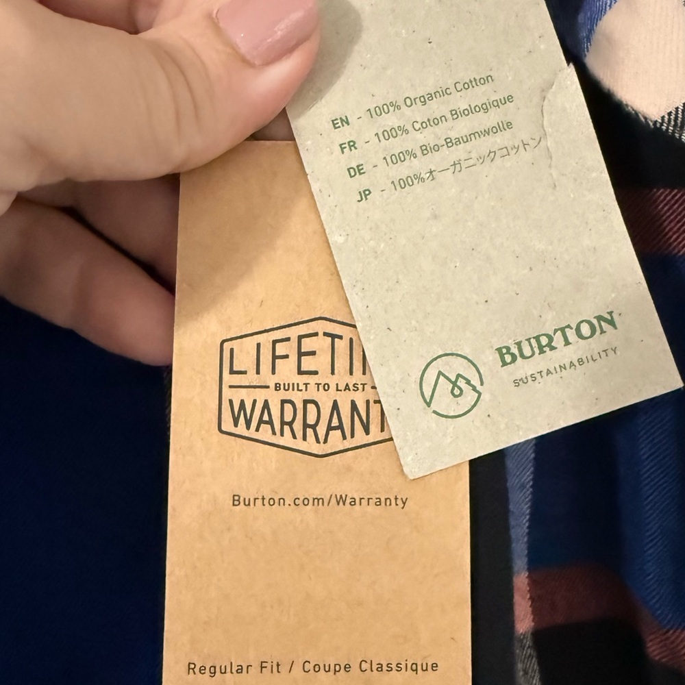 NWT Burton Women's Grace Flannel Shirt Large‎ Plaid Long Sleeve Casual Outdoor - Picture 11 of 13